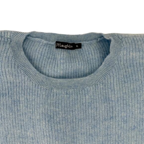 J.McLaughlin Blue 100% Cashmere Batwing Sleeve Sweater Women’s Size XL - Picture 5 of 6